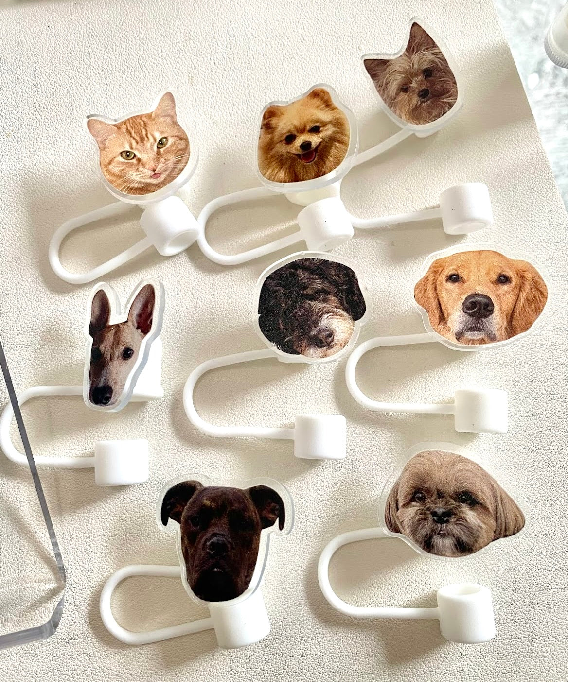 CUSTOM PET PORTRAIT STRAW TOPPER