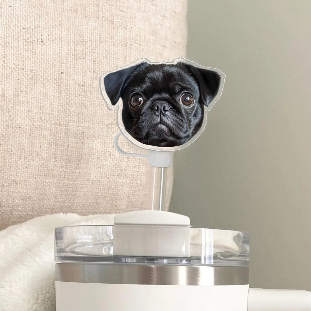 CUSTOM PET PORTRAIT STRAW TOPPER